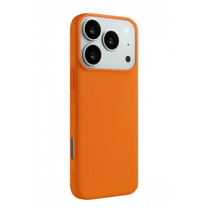 Newface Apple iPhone 17 Pro Max Nano içi Kadife Silikon - Turuncu