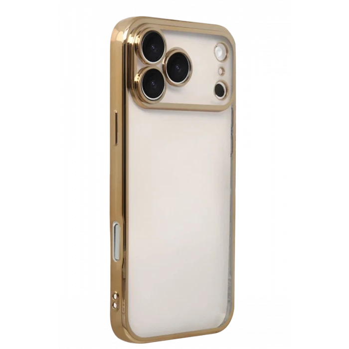Newface Apple iPhone 17 Pro Max Razer Lensli Silikon - Gold