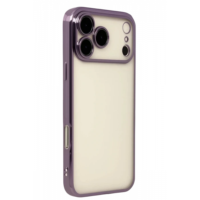 Newface Apple iPhone 17 Pro Max Razer Lensli Silikon - Mor