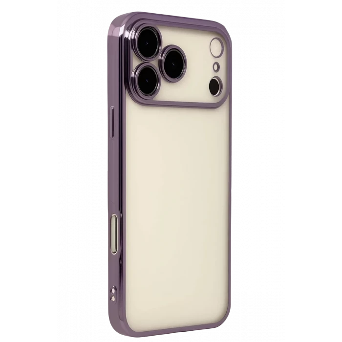 Newface Apple iPhone 17 Pro Max Razer Lensli Silikon - Mor