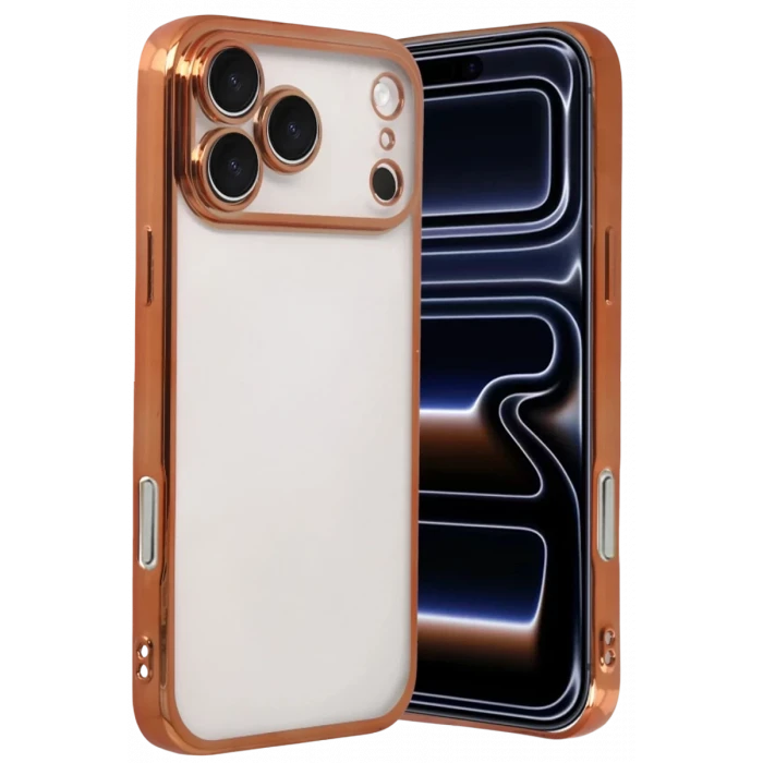 Newface Apple iPhone 17 Pro Max Razer Lensli Silikon - Turuncu