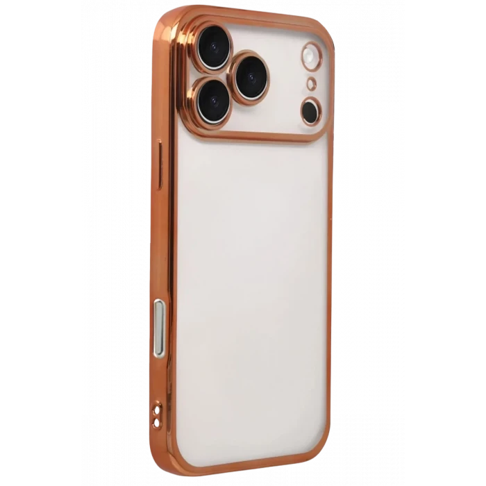 Newface Apple iPhone 17 Pro Max Razer Lensli Silikon - Turuncu