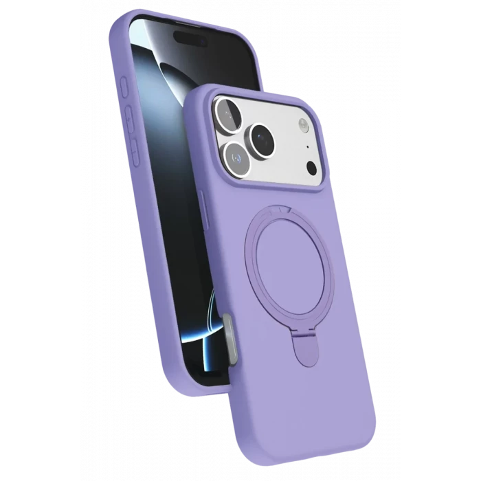 Newface Apple iPhone 17 Pro Max Regal Magsafe Standlı Kapak - Lila