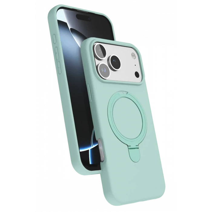 Newface Apple iPhone 17 Pro Max Regal Magsafe Standlı Kapak - Su Yeşili