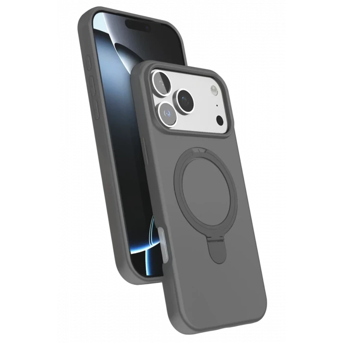 Newface Apple iPhone 17 Pro Max Regal Magsafe Standlı Kapak - Titan Gri