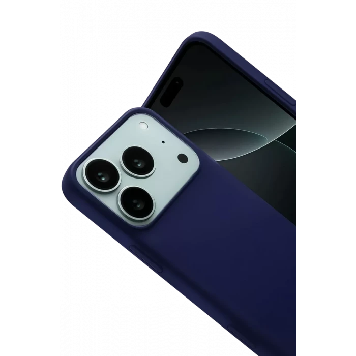 Newface Apple iPhone 17 Pro Nano içi Kadife Silikon - Lacivert