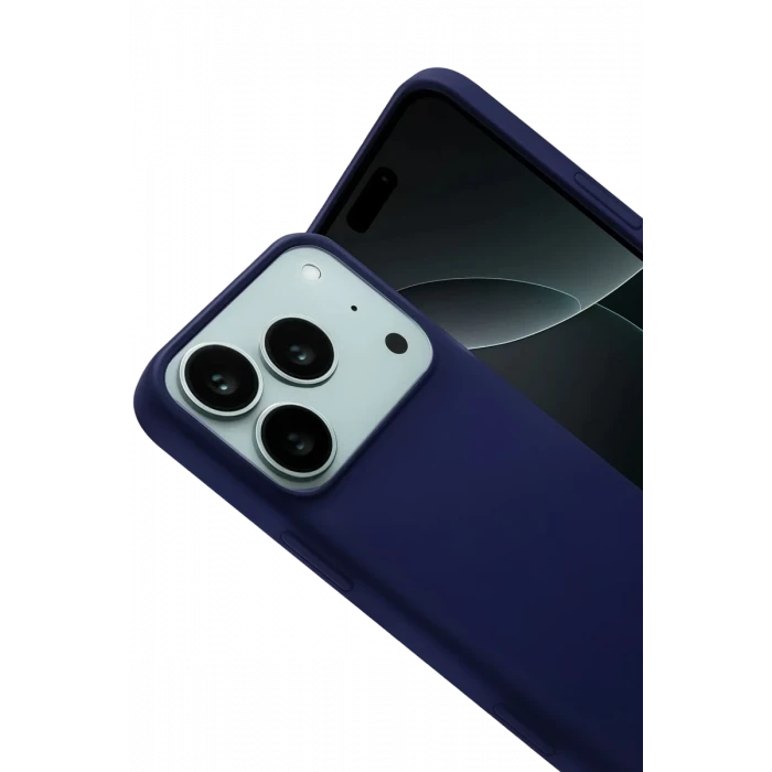 Newface Apple iPhone 17 Pro Nano içi Kadife Silikon - Lacivert