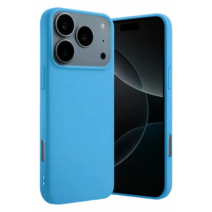 Newface Apple iPhone 17 Pro Nano içi Kadife Silikon - Mavi
