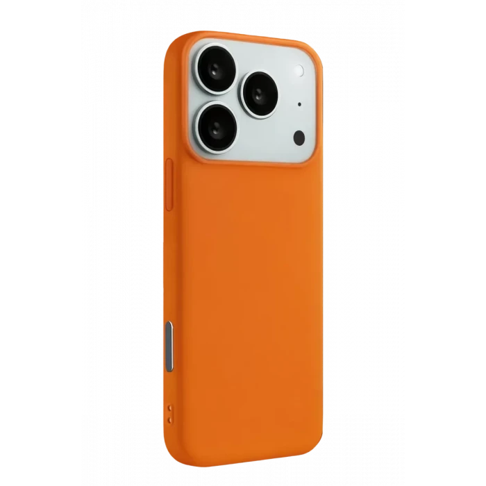 Newface Apple iPhone 17 Pro Nano içi Kadife Silikon - Turuncu