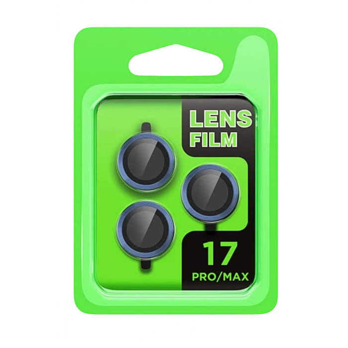 Newface Apple iPhone 17 Pro Raze Metal Kamera Lens - Koyu Mavi
