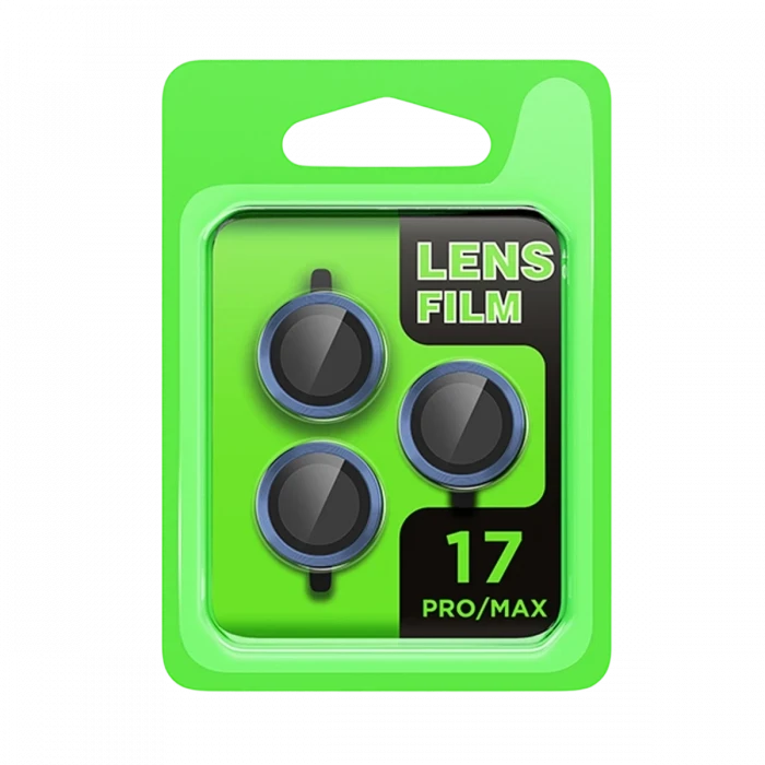 Newface Apple iPhone 17 Pro Raze Metal Kamera Lens - Koyu Mavi