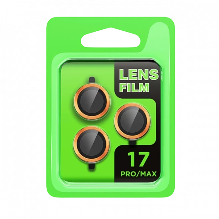 Newface Apple iPhone 17 Pro Raze Metal Kamera Lens - Turuncu