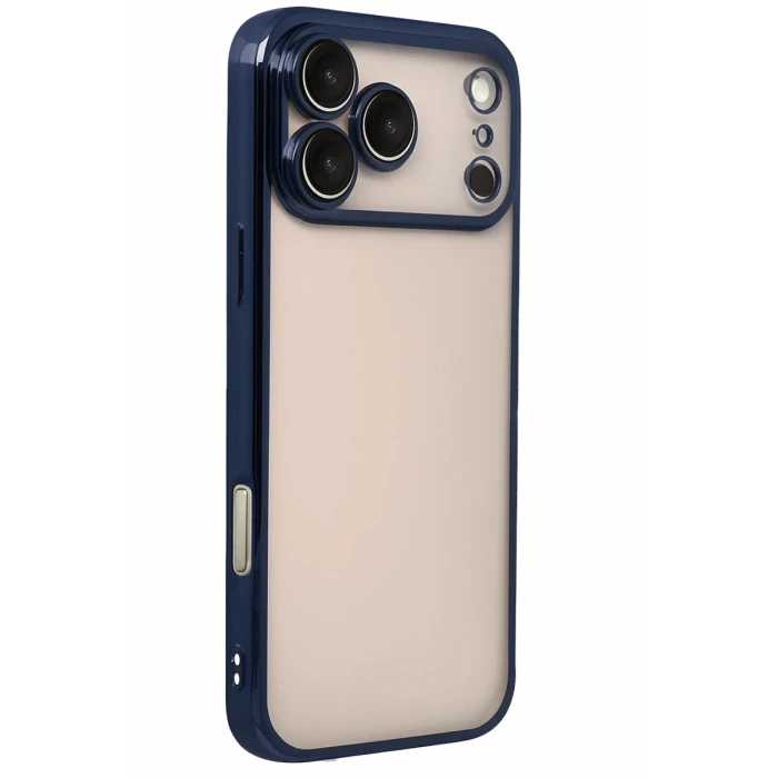 Newface Apple iPhone 17 Pro Razer Lensli Silikon - Lacivert