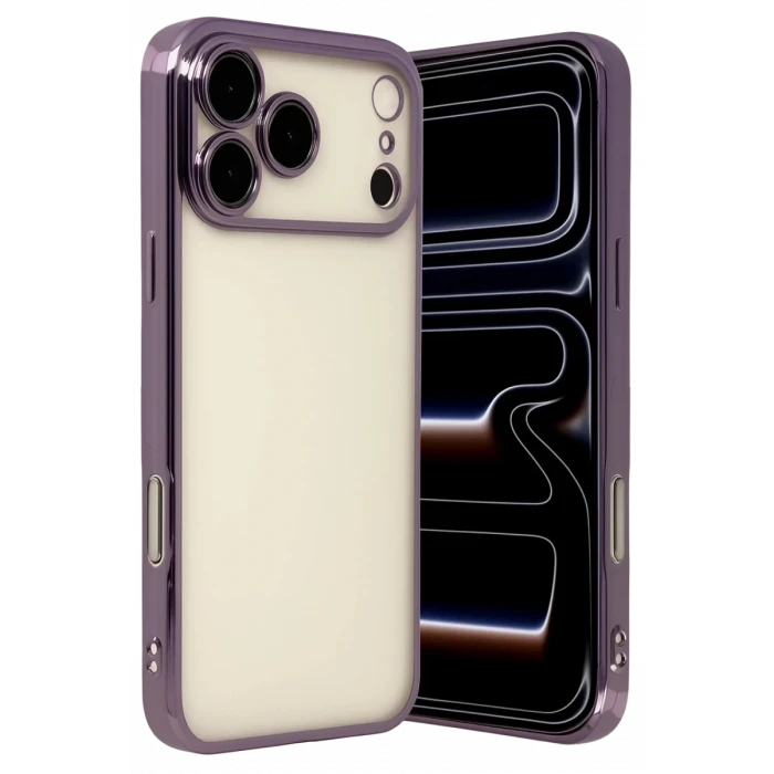 Newface Apple iPhone 17 Pro Razer Lensli Silikon - Mor
