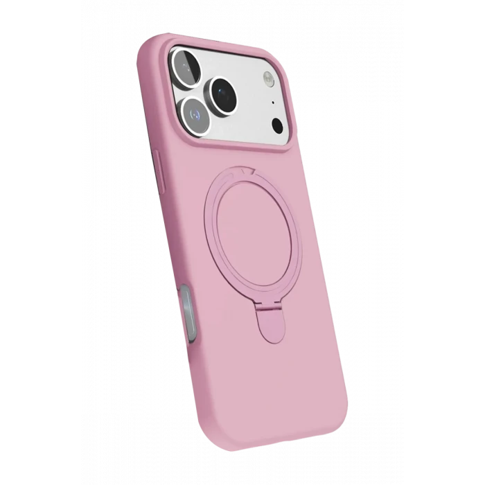 Newface Apple iPhone 17 Pro Regal Magsafe Standlı Kapak - Açık Pembe