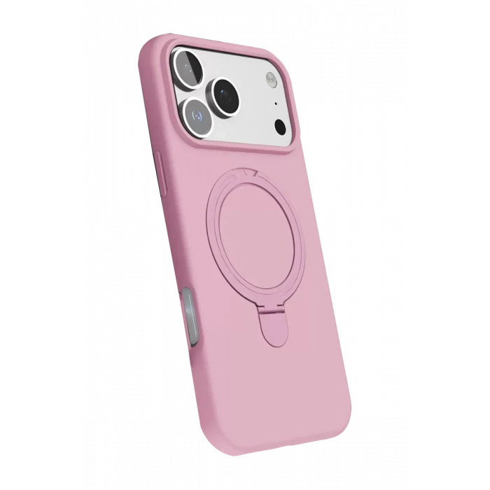 Newface Apple iPhone 17 Pro Regal Magsafe Standlı Kapak - Açık Pembe