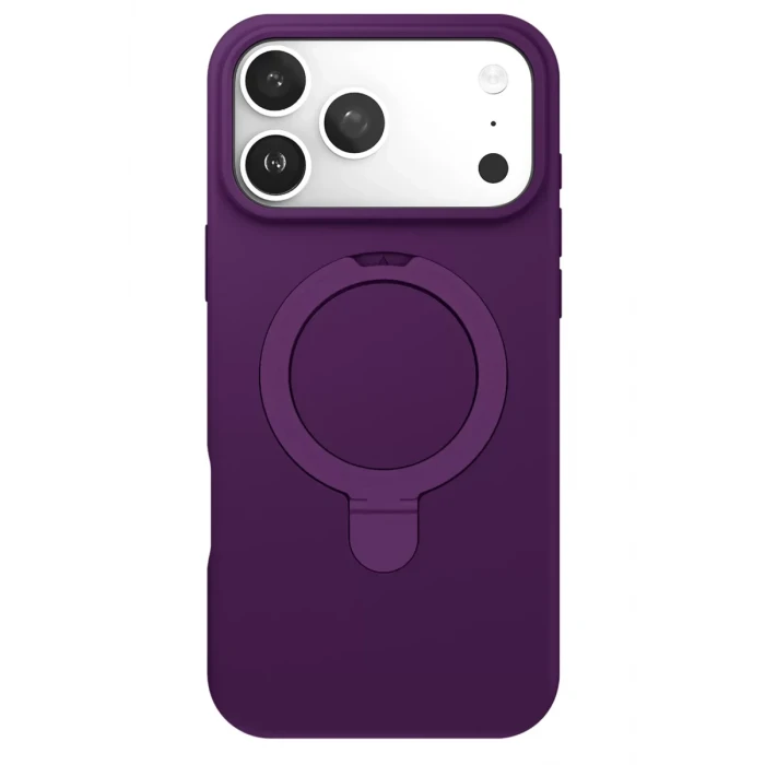 Newface Apple iPhone 17 Pro Regal Magsafe Standlı Kapak - Derin Mor