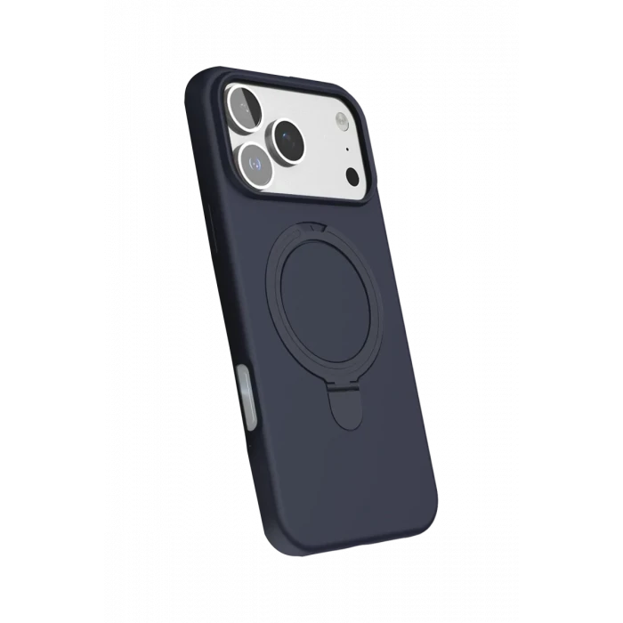 Newface Apple iPhone 17 Pro Regal Magsafe Standlı Kapak - Lacivert