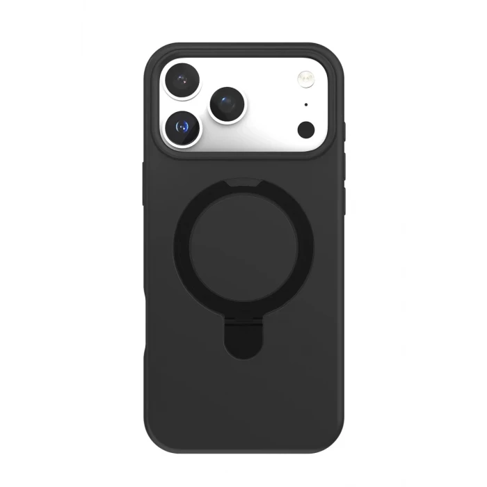 Newface Apple iPhone 17 Pro Regal Magsafe Standlı Kapak - Siyah