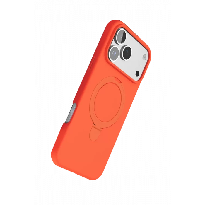 Newface Apple iPhone 17 Pro Regal Magsafe Standlı Kapak - Turuncu