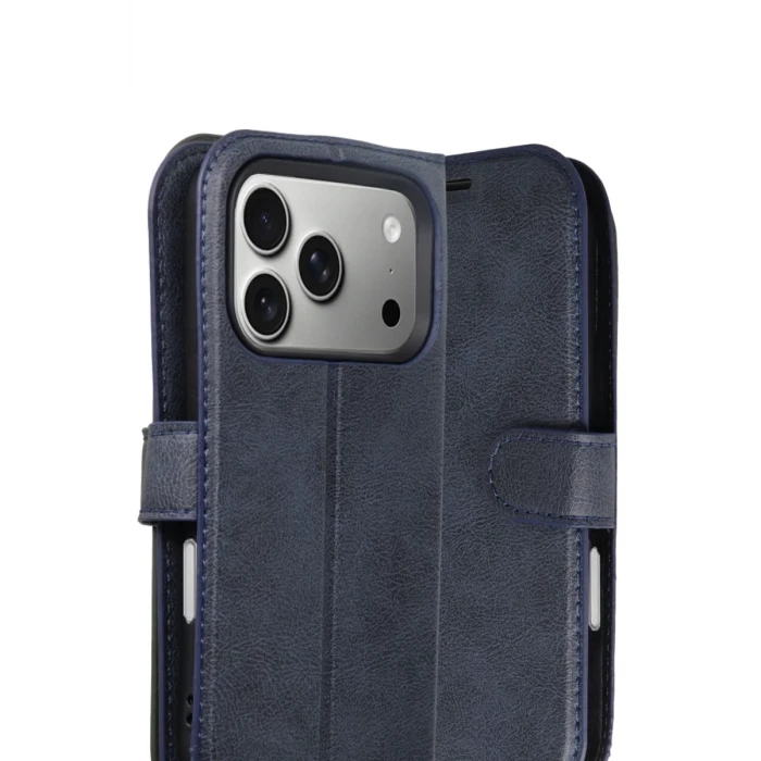 Newface Apple iPhone 17 Pro Trend S Plus Kapaklı Kılıf - Lacivert