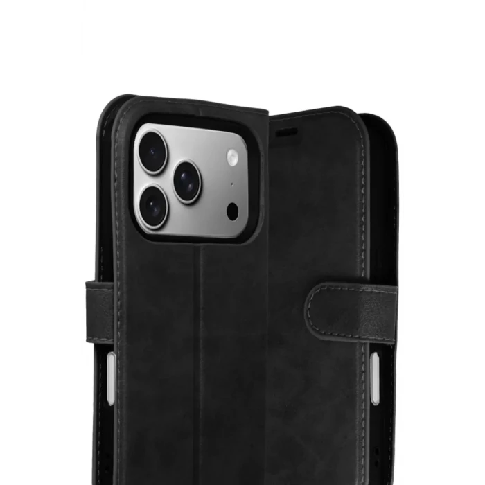 Newface Apple iPhone 17 Pro Trend S Plus Kapaklı Kılıf - Siyah