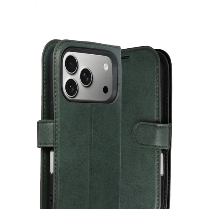 Newface Apple iPhone 17 Pro Trend S Plus Kapaklı Kılıf - Yeşil