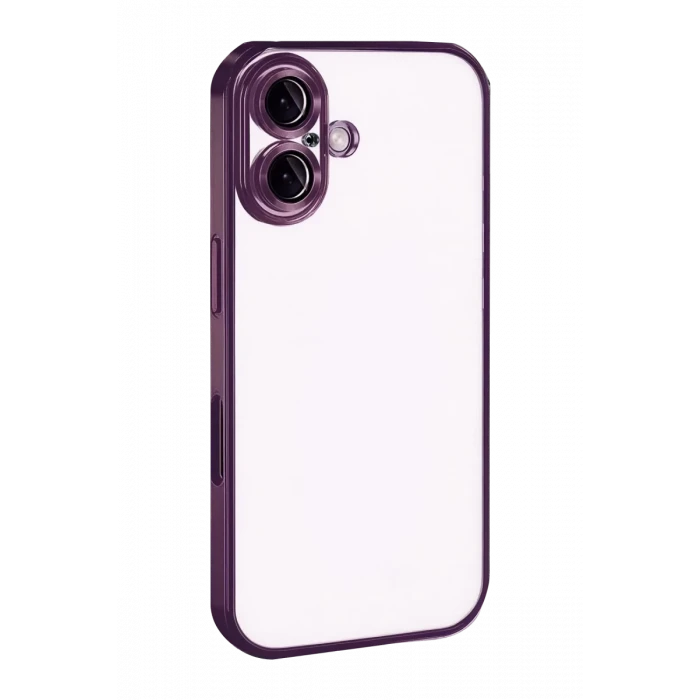 Newface Apple iPhone 17 Razer Lensli Silikon - Açık Mor