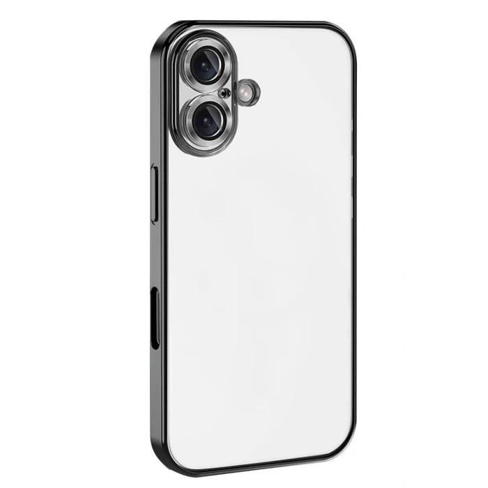 Newface Apple iPhone 17 Razer Lensli Silikon - Siyah