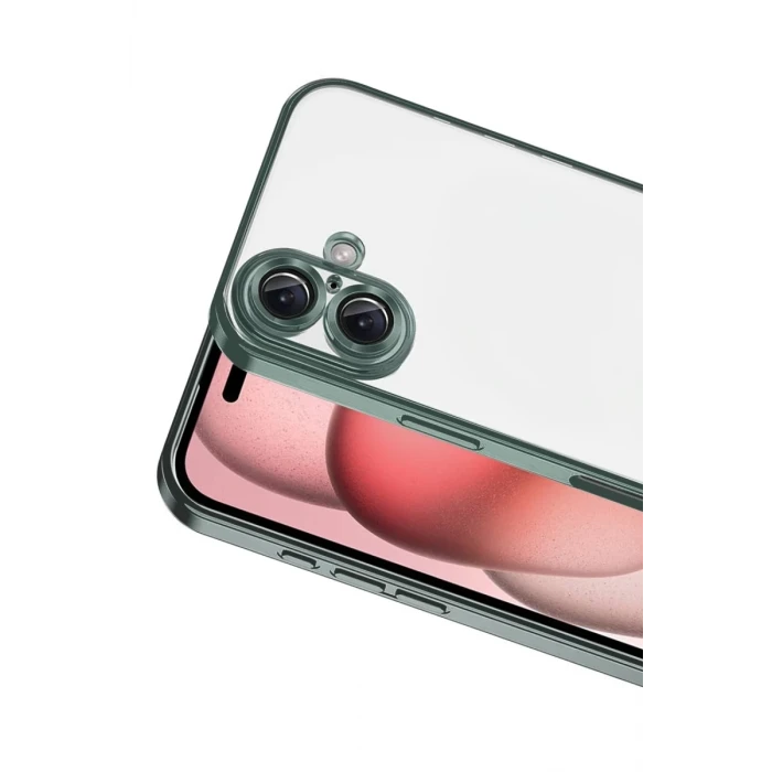 Newface Apple iPhone 17 Razer Lensli Silikon - Yeşil