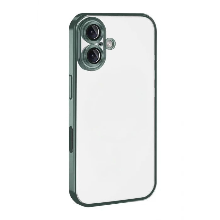 Newface Apple iPhone 17 Razer Lensli Silikon - Yeşil
