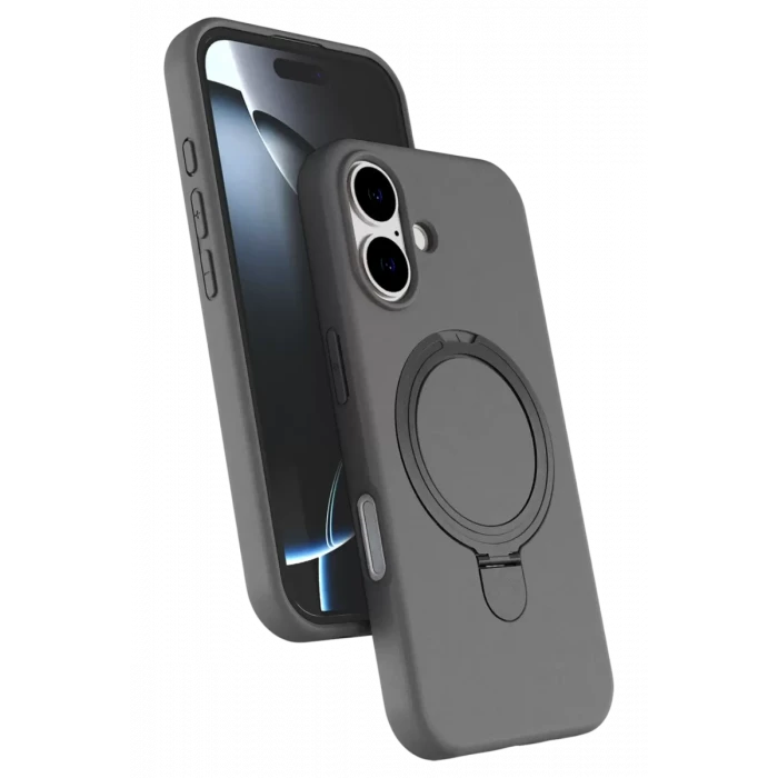 Newface Apple iPhone 17 Regal Magsafe Standlı Kapak - Titan Gri
