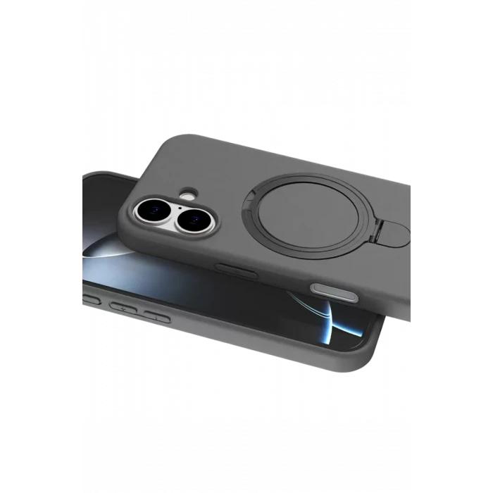 Newface Apple iPhone 17 Regal Magsafe Standlı Kapak - Titan Gri