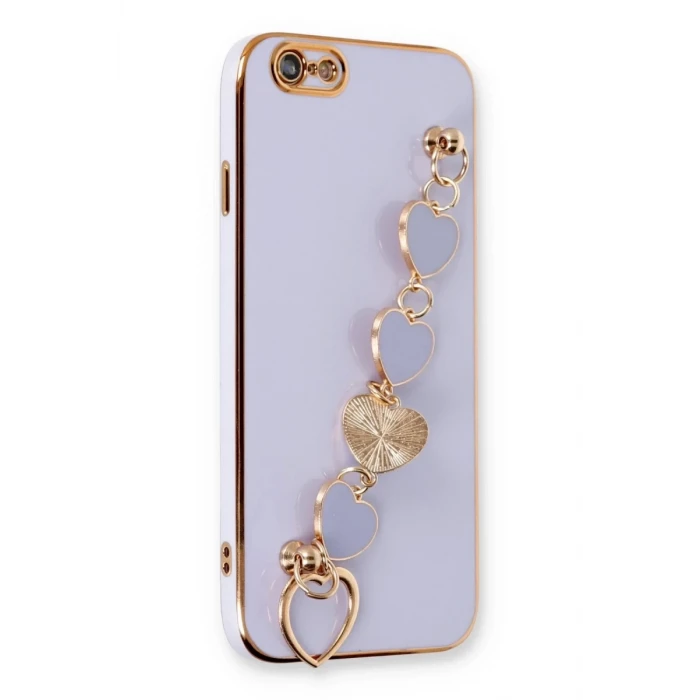 Newface Apple iPhone 6 Kılıf Esila Silikon - Lila