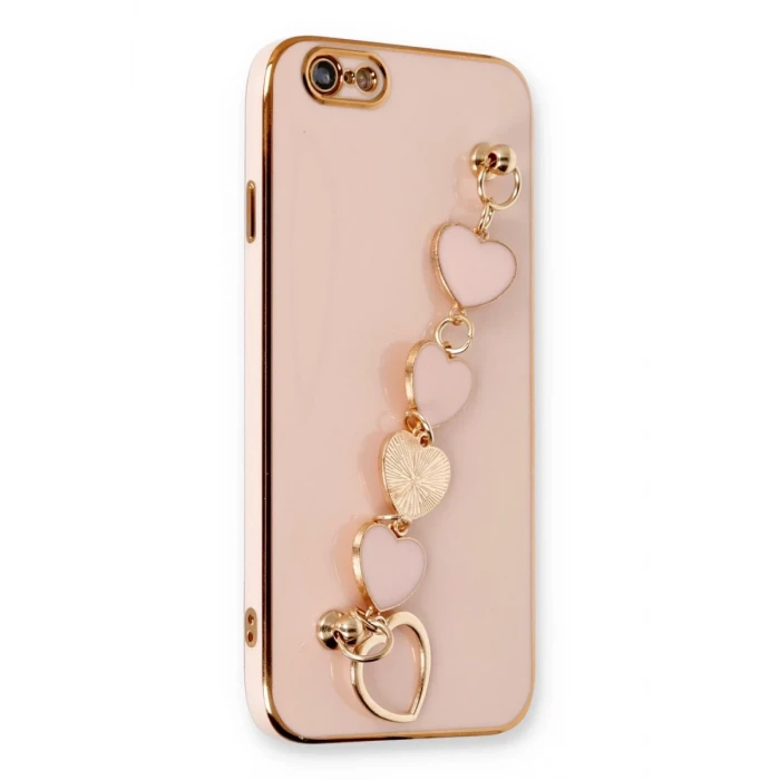 Newface Apple iPhone 6 Kılıf Esila Silikon - Pudra