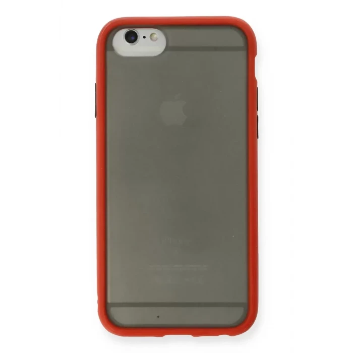Newface Apple iPhone 6 Kılıf Montreal Silikon Kapak - Kırmızı