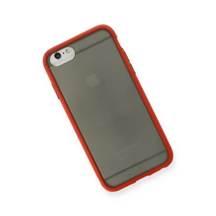 Newface Apple iPhone 6 Kılıf Montreal Silikon Kapak - Kırmızı