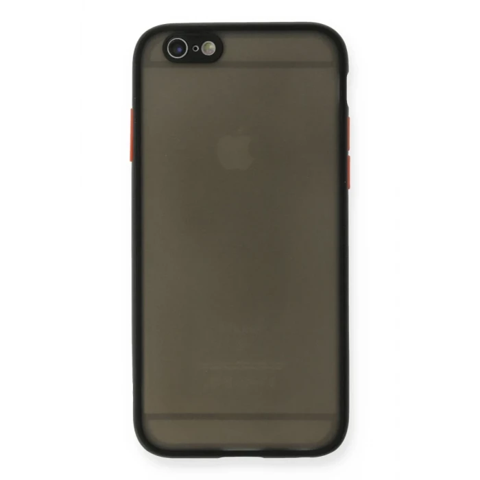 Newface Apple iPhone 6 Kılıf Montreal Silikon Kapak - Siyah