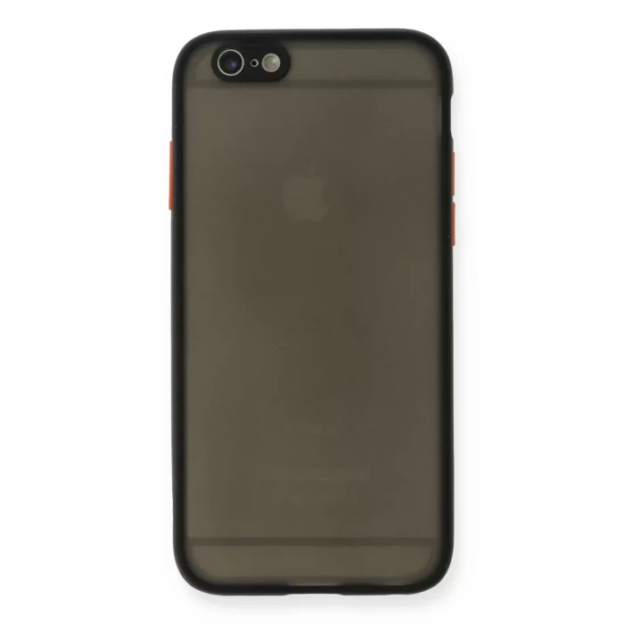 Newface Apple iPhone 6 Kılıf Montreal Silikon Kapak - Siyah