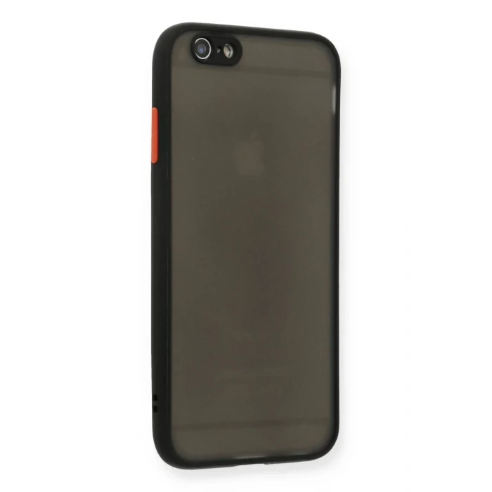 Newface Apple iPhone 6 Kılıf Montreal Silikon Kapak - Siyah