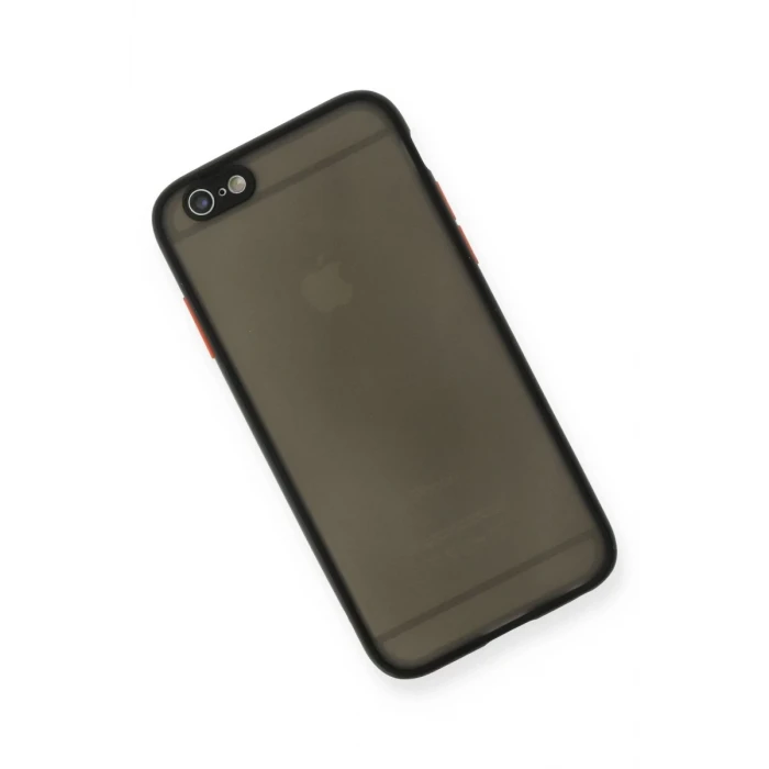 Newface Apple iPhone 6 Kılıf Montreal Silikon Kapak - Siyah