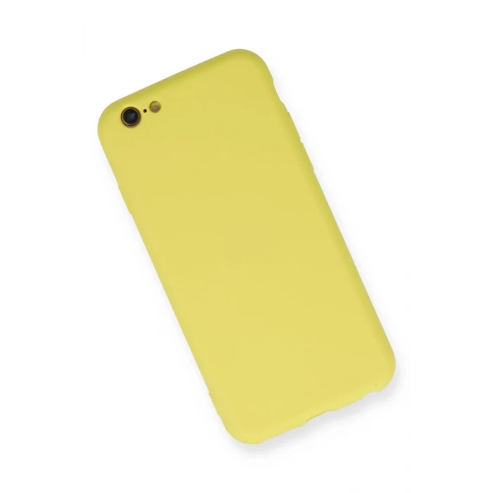 Newface Apple iPhone 6 Kılıf Nano içi Kadife Silikon - Sarı