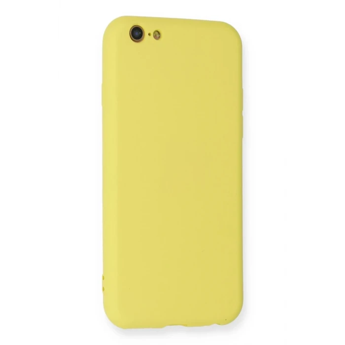 Newface Apple iPhone 6 Kılıf Nano içi Kadife Silikon - Sarı