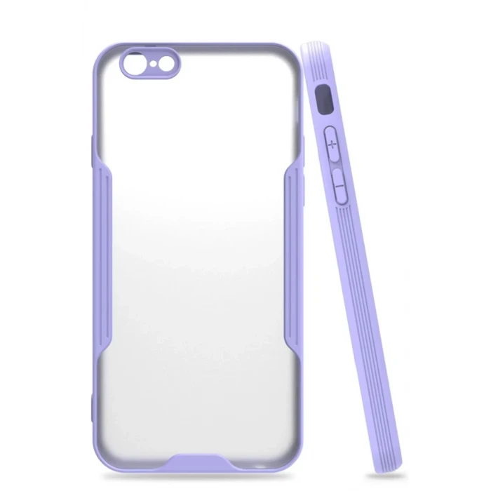 Newface Apple iPhone 6 Kılıf Platin Silikon - Lila