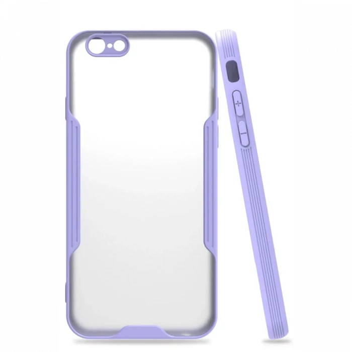 Newface Apple iPhone 6 Kılıf Platin Silikon - Lila
