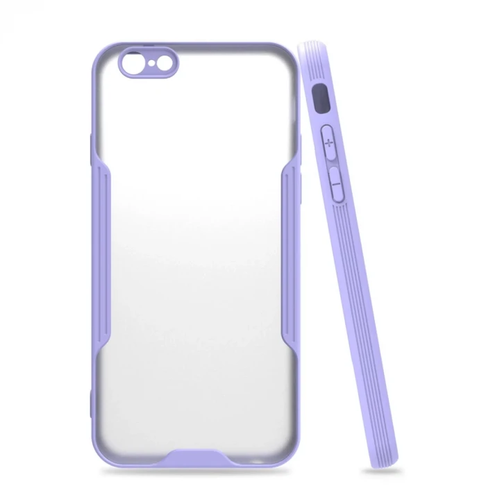 Newface Apple iPhone 6 Kılıf Platin Silikon - Lila