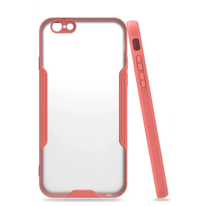 Newface Apple iPhone 6 Kılıf Platin Silikon - Pembe