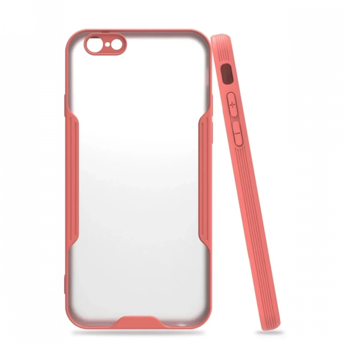 Newface Apple iPhone 6 Kılıf Platin Silikon - Pembe