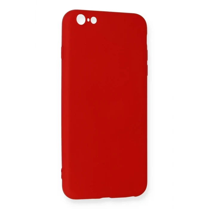 Newface Apple iPhone 6 Plus Kılıf Nano içi Kadife Silikon - Kırmızı