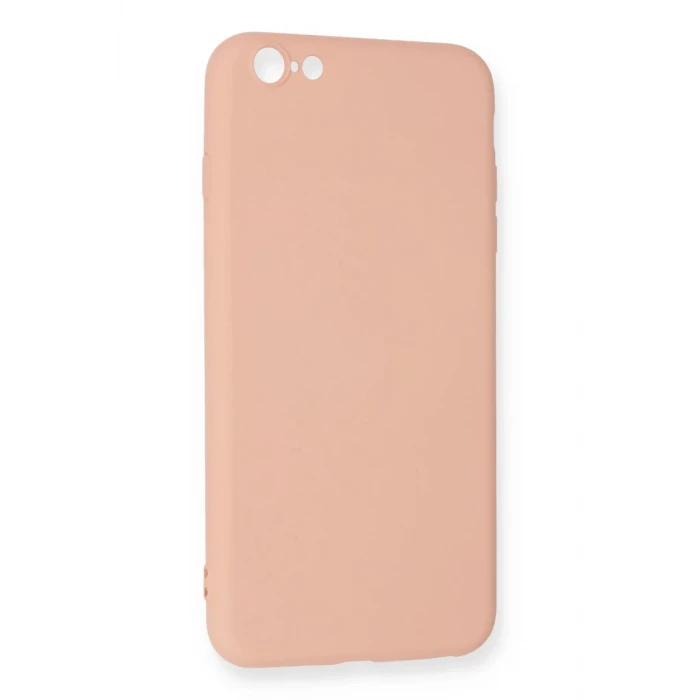 Newface Apple iPhone 6 Plus Kılıf Nano içi Kadife Silikon - Pudra